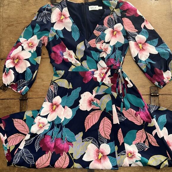 Eliza J Floral Faux wrap dress Size 4 - Picture 6 of 12